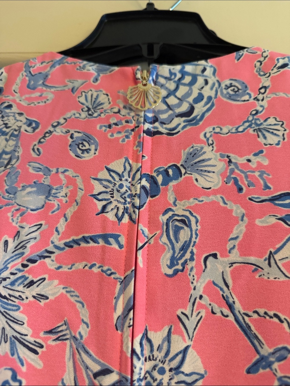 Lilly Pulitzer Pink and Blue Seashell Print Shift Dress - Picture 4 of 5